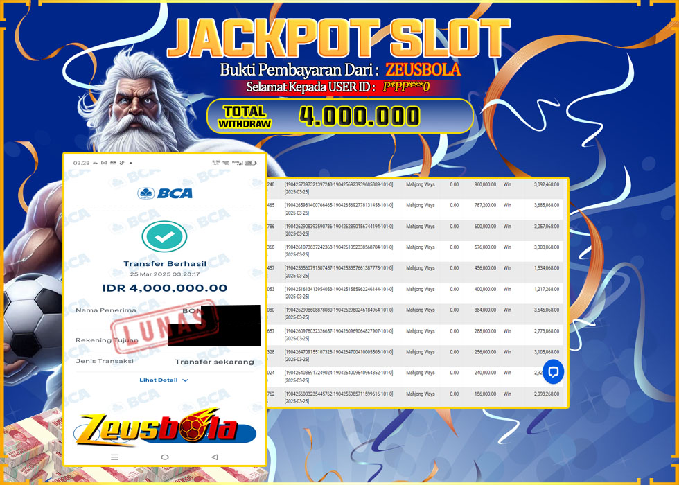 Jackpot SLOT IDR4000000,-